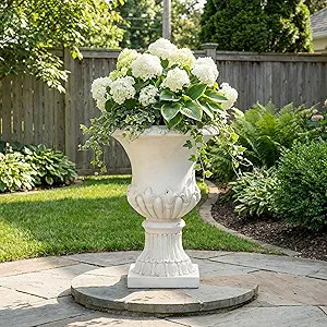 Christopher Knight Home 24.8 Inch Vintage Fleur-de-Lis Pedestal Urn Planter MGO Outdoor Flower Po... | Amazon (US)