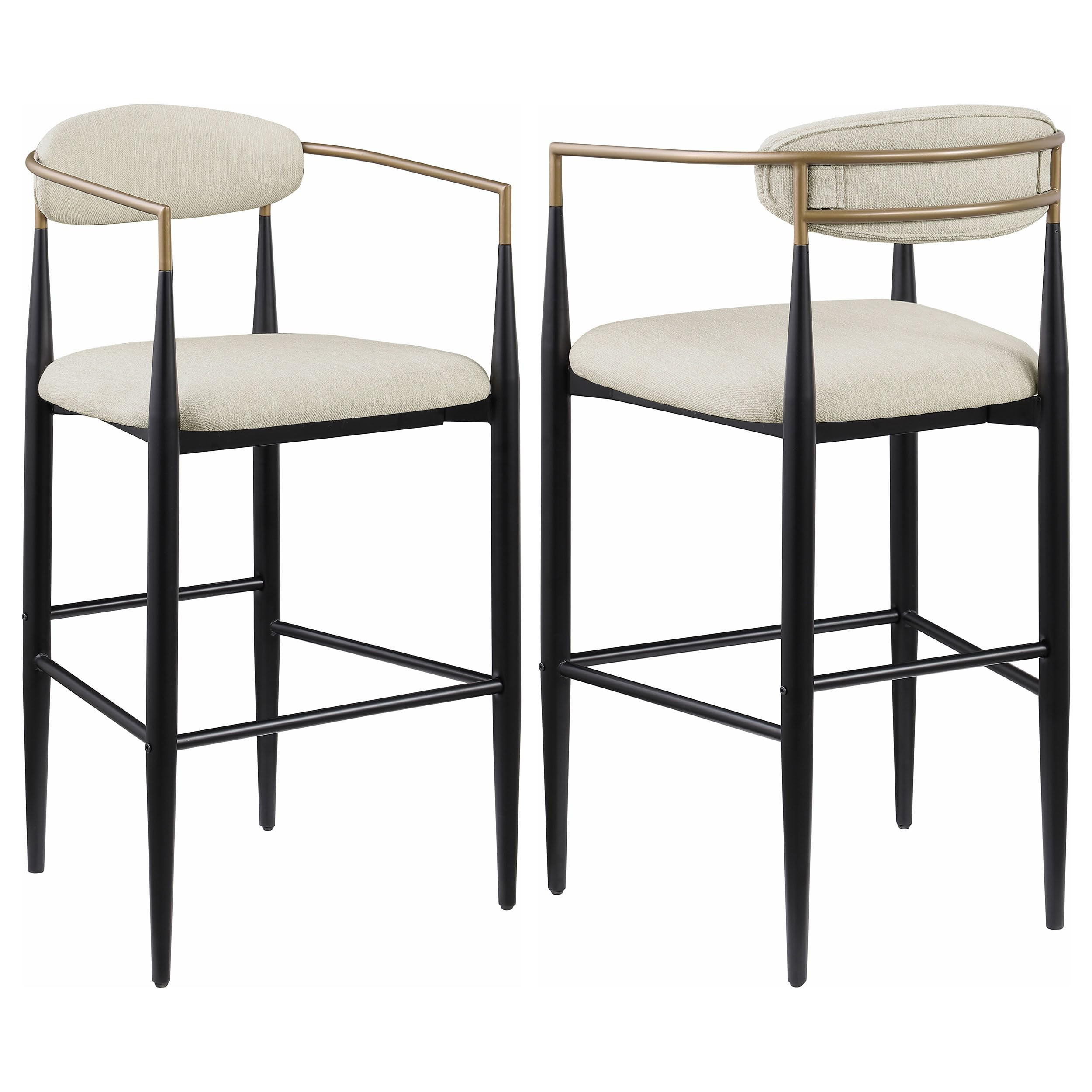 Coaster Home Furnishings - Tina - Set of 2 Upholstered Bar Chairs with Foam Cushioned Seat, Built... | Amazon (US)