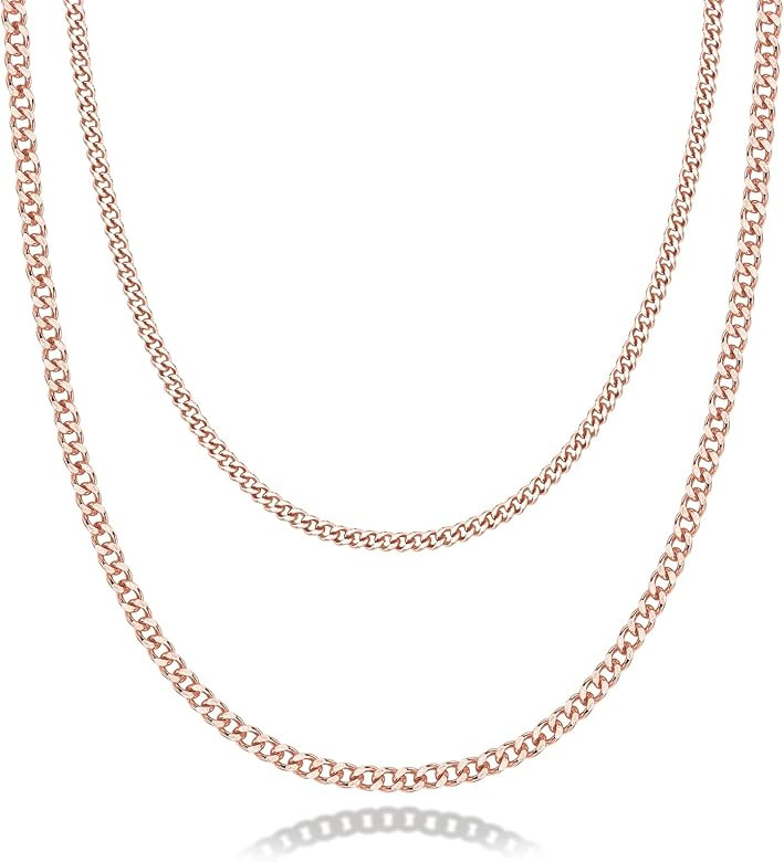 PAVOI 14K Gold Plated Dainty Layering Necklaces for Women | Snake Chain, Curb Link, Paperclip Lay... | Amazon (US)