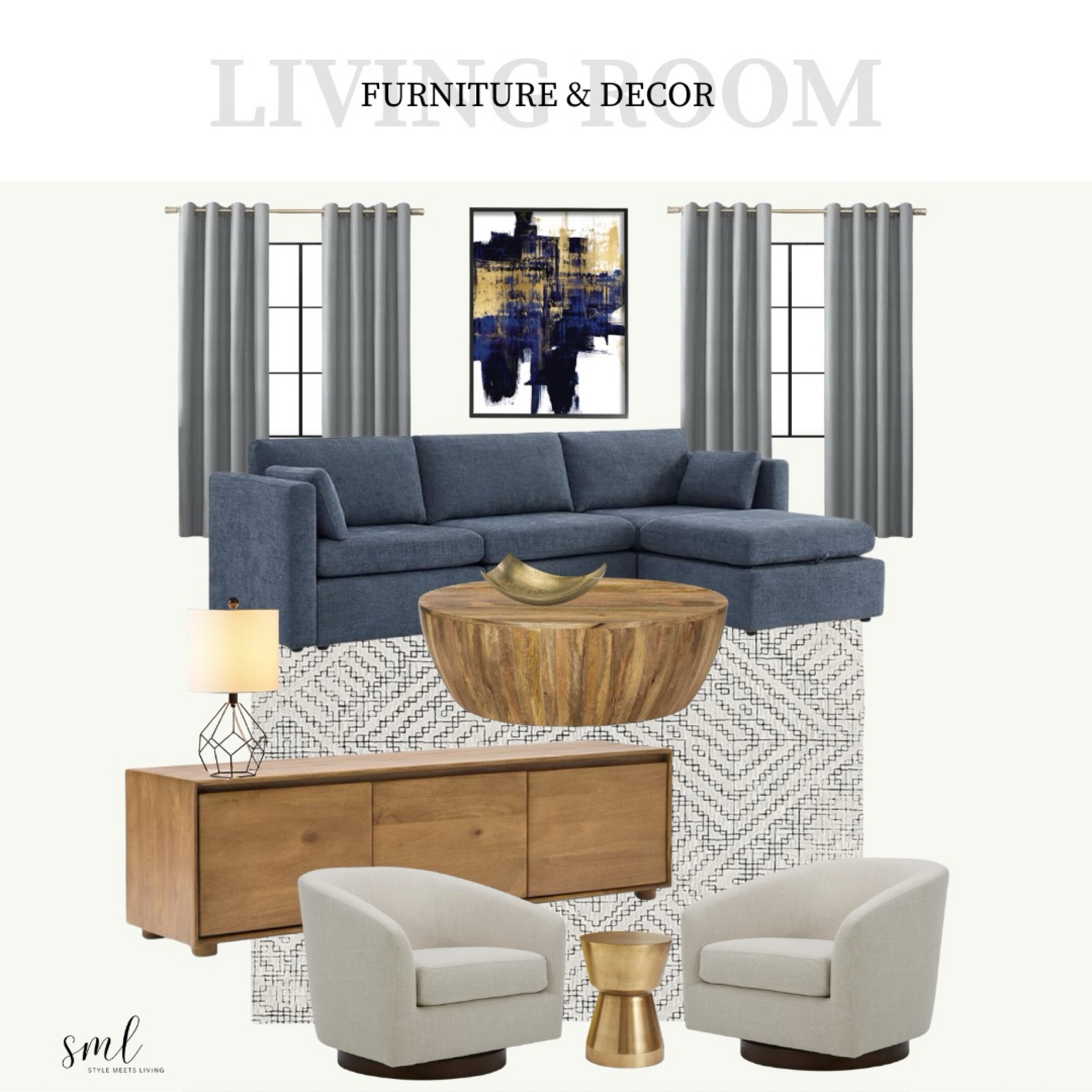 Transform your living space with our curated Living Room Mood Board! 🏡✨ 

Explore a perfect blend of furniture and decor that harmonizes style and comfort. From trendy sofas to statement wall art, discover the key elements to elevate your home. 

Dive into the latest interior trends and make your living room the heart of your sanctuary. 🛋️✨ 

#LivingRoomIdeas #HomeDecorInspo #InteriorDesignTrends #FurnitureStyle 

#LTKhome #LTKsalealert