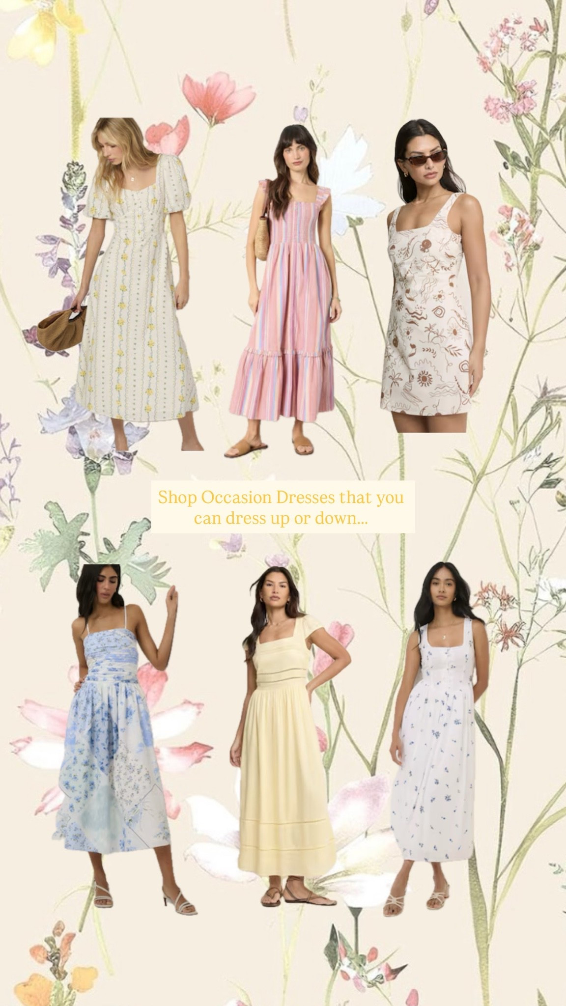 Shop occasion dresses up can dress up or down. All dresses exact match

#LTKuk #LTKsummer