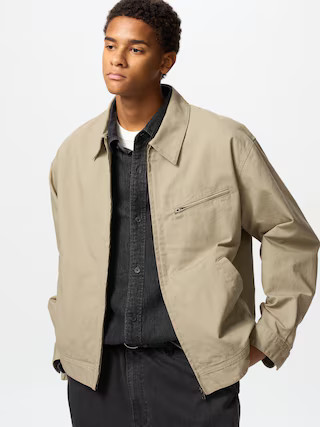 Zip-Up Blouson Jacket Beige 2XL UNIQLO US | UNIQLO (US)