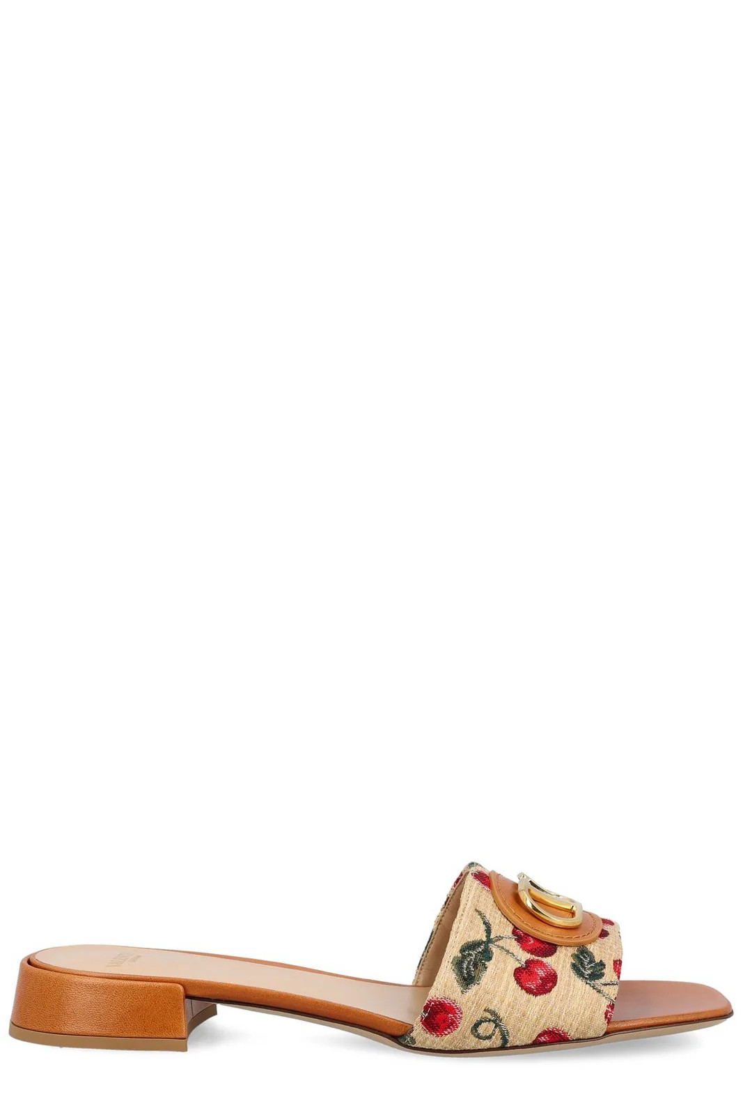 Valentino VLogo Cherrifique Square Open Toe Sandals | Cettire Global