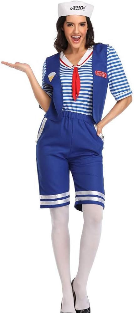 Xplanet Robin Scoops Ahoy Sailor Student Costume for Womens Girls Adult Cosplay Set | Amazon (US)