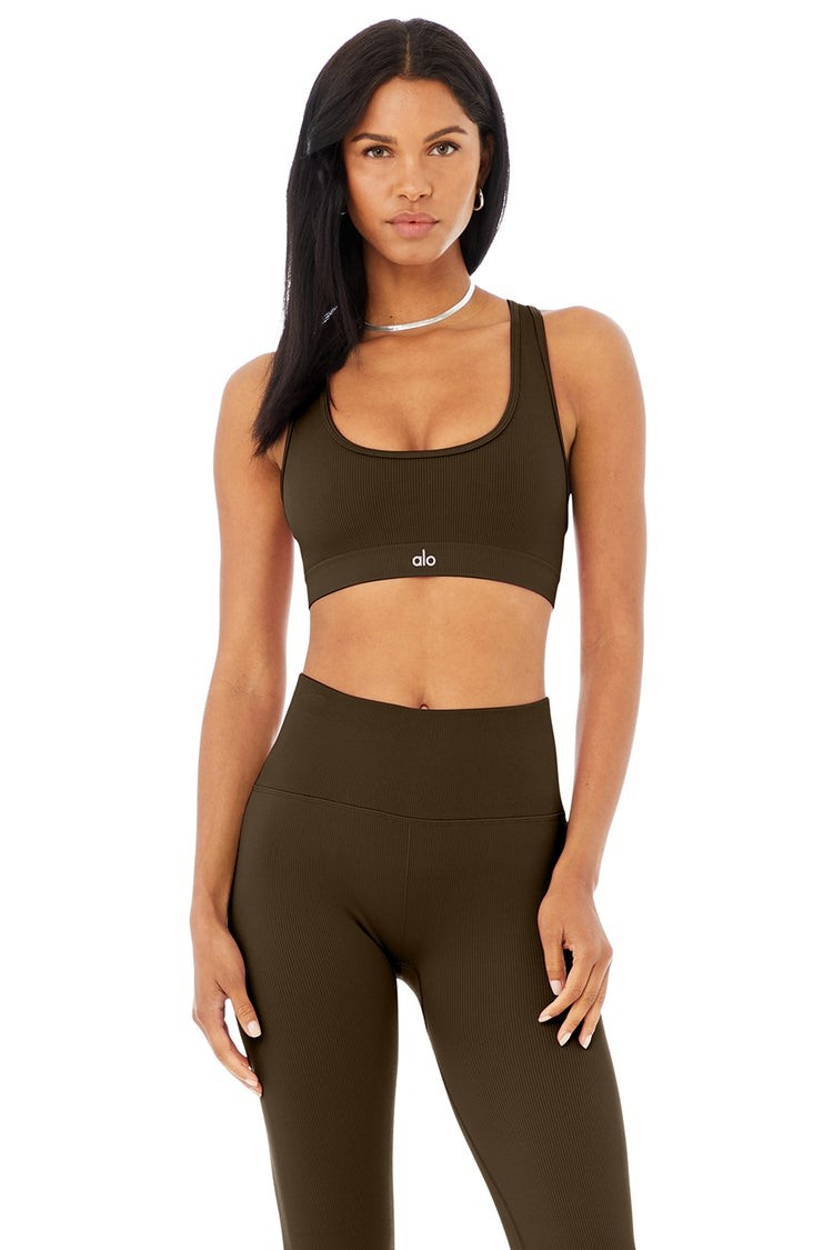 Seamless Ribbed Bra | Alo Yoga (US)