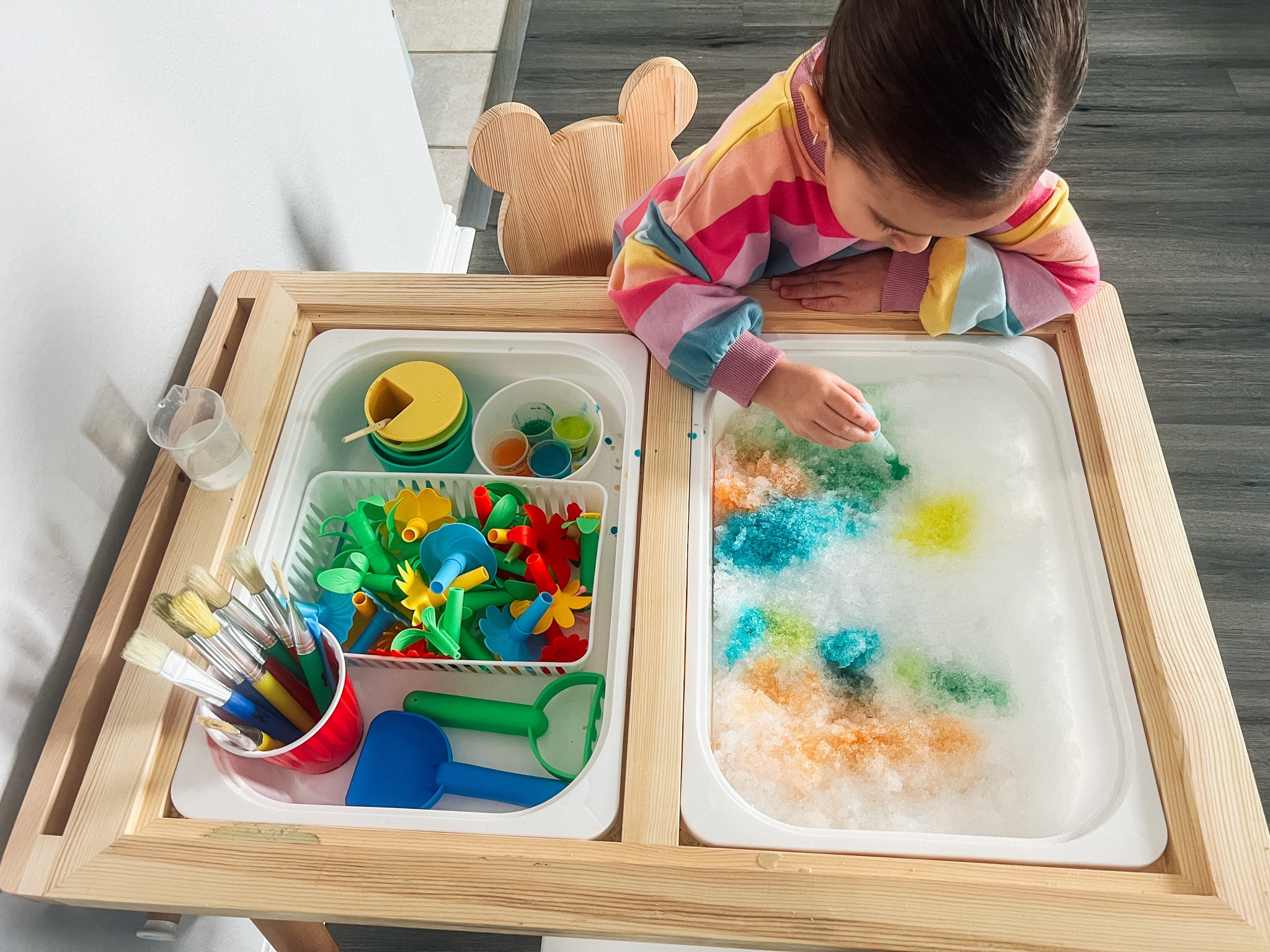 Preschool winter storm activity! 
This has kept my 3 year old so entertained while we are stuck inside 🧊🎨 

#LTKSeasonal #LTKfamily #LTKkids