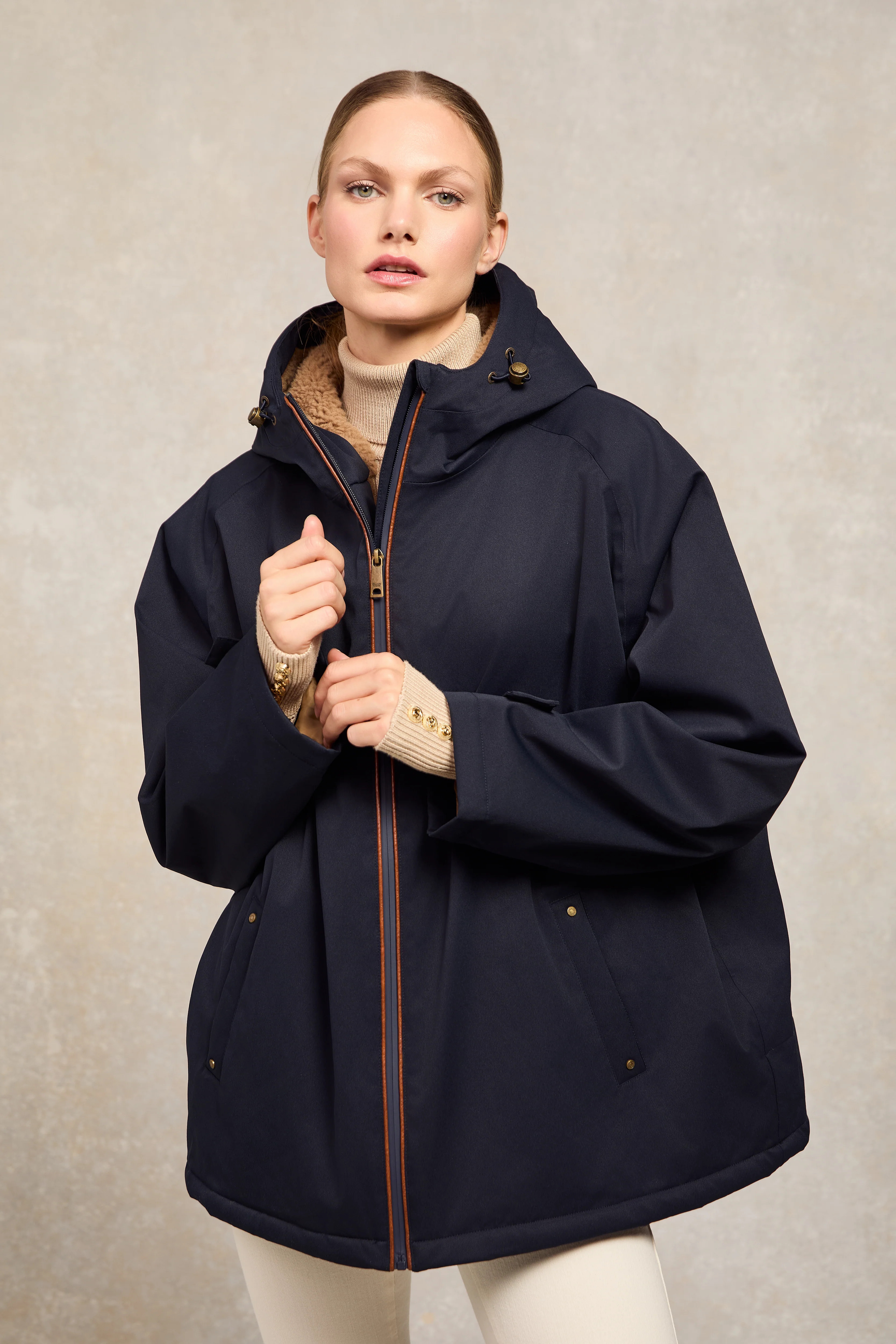One-Size Waterproof Jacket (Ink Navy) | Holland Cooper