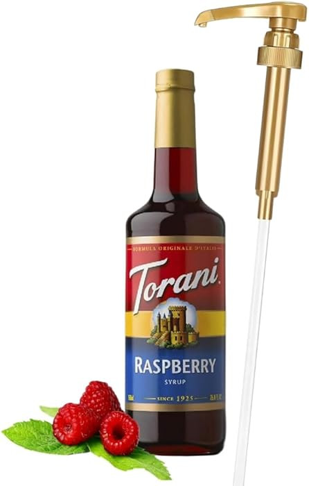 Jimoco® Syrup Pump Dispenser + Torani® Raspberry Syrup, 25.4 oz - Coffee Syrup Pump & Flavoring... | Amazon (US)