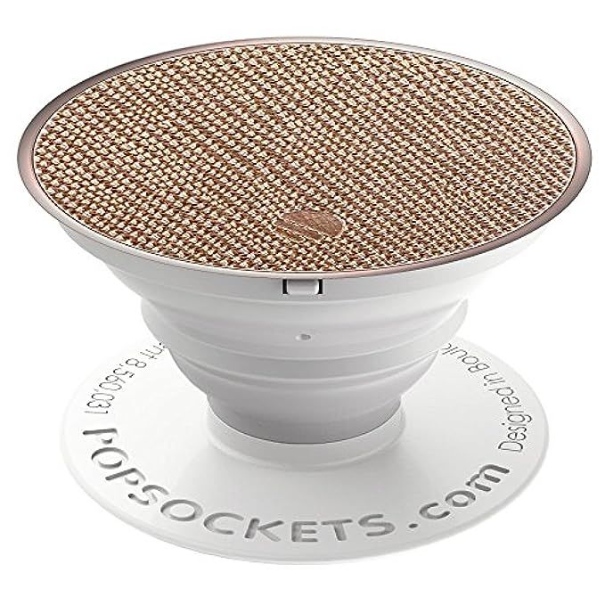 PopSockets: Collapsible Grip & Stand for Phones and Tablets - Saffiano Rose Gold | Amazon (US)