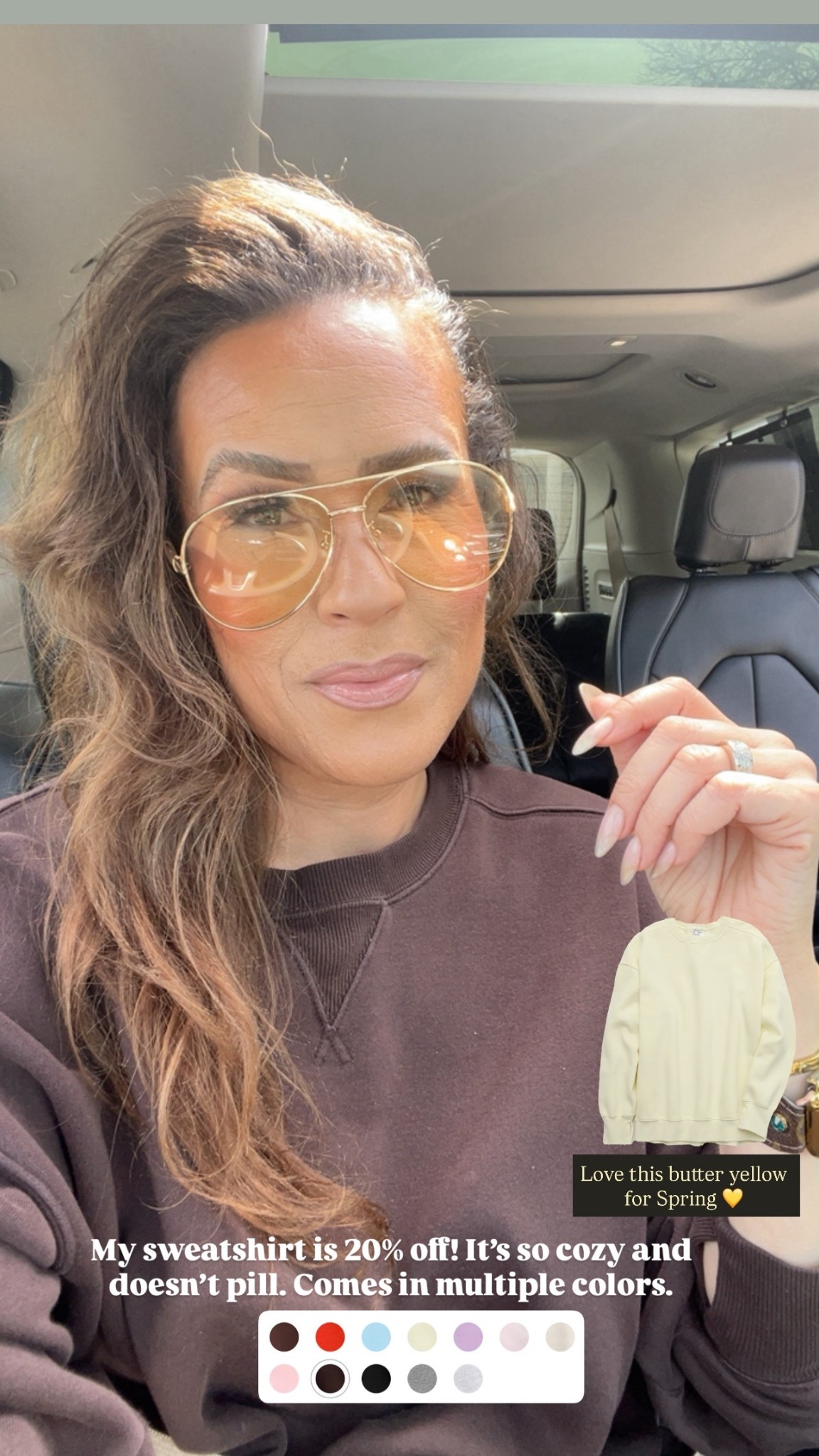 I love this color ‘Deep Earth’ so much that I own it in a few items! It comes in multiple colors and it’s currently on sale! My classic joggers are sold out, but I linked their baggy joggers. Comes in multiple colors, I love the butter yellow for Spring. travel outfit, Spring outfit, mom style, running errands outfit @Aerie #LaidbackLuxeLife

Sweatshirt: M
Sweatpants: M Long

Hey Beautiful! Feel free to comment on this post if you have any questions! 🫶🏽

Follow me for more fashion finds, beauty faves, lifestyle, home decor, sales and more! So glad you’re here!! XO, Karma

#LTKSaleAlert #LTKmomlife #LTKxAerie