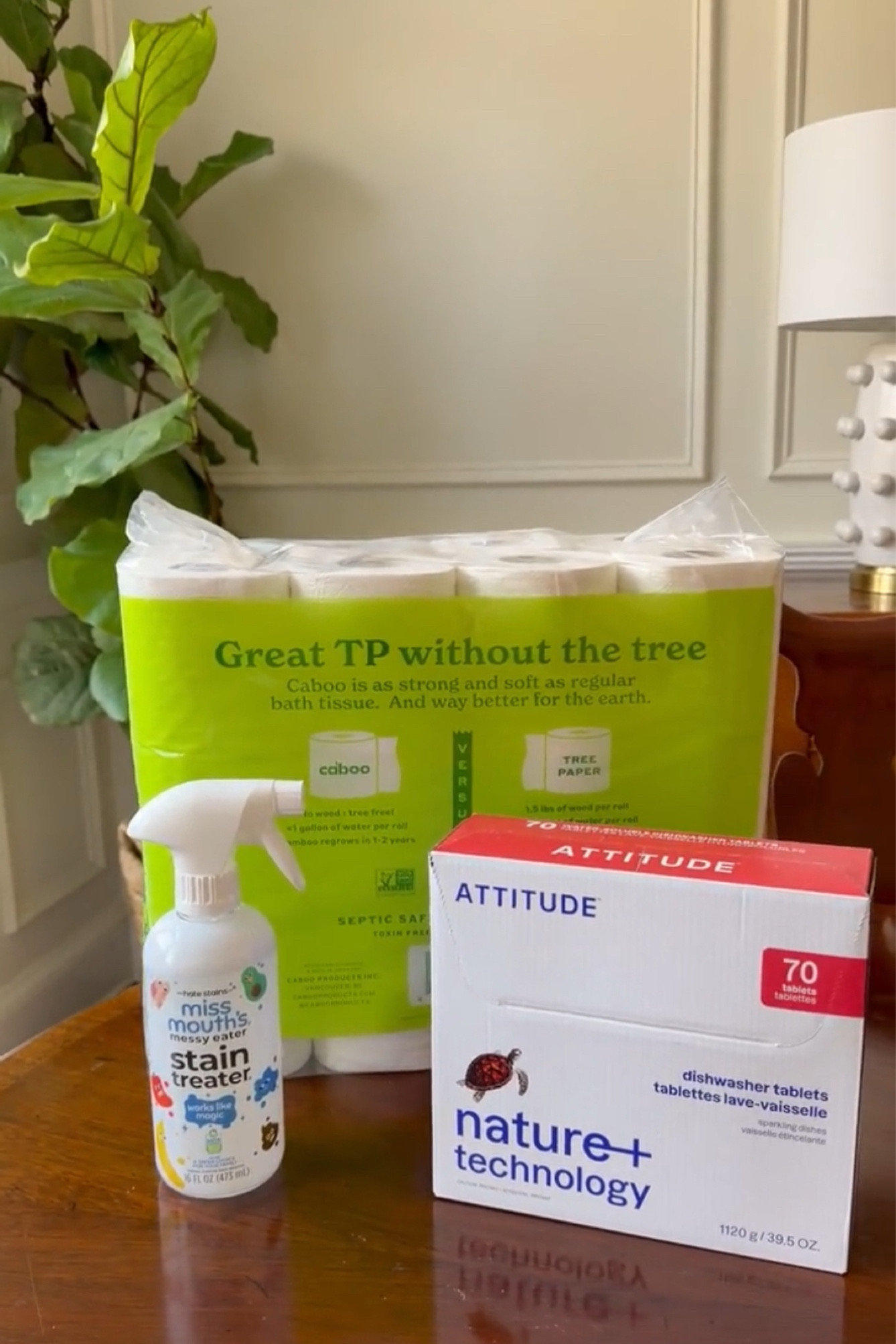 Some of my favorite home cleaning products that are all non toxic. 

These dishwasher tablets are made without any toxic chemicals that leave residue on your dishes! Also love this toilet paper and stain remover that is made without harsh chemicals or plastics. 

#LTKmomlife #LTKHome #LTKselfcare