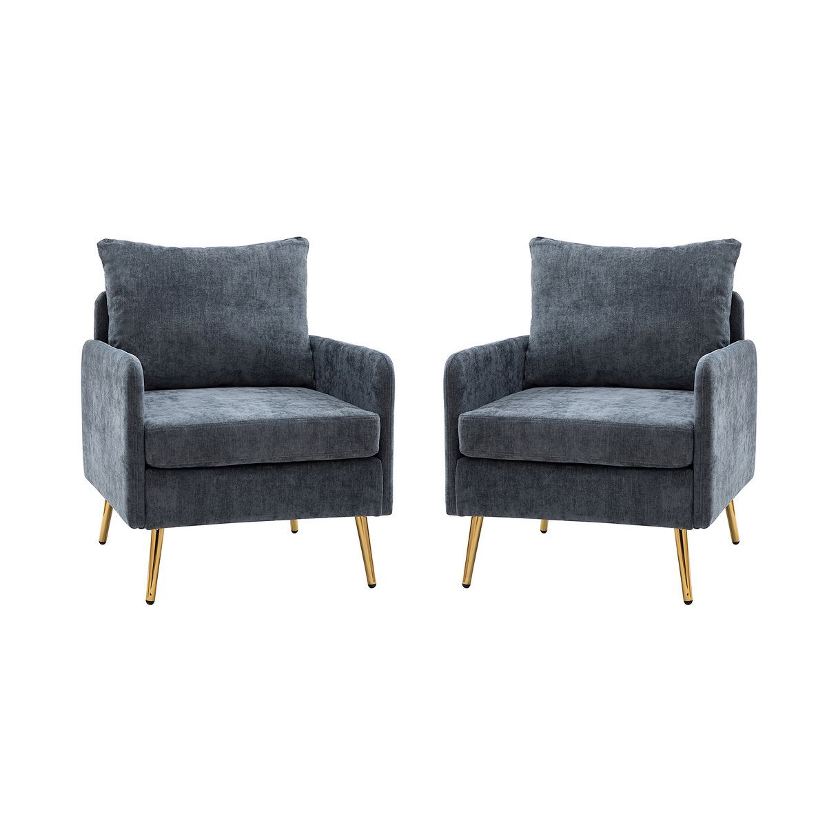 Set of 2 Giovann Wooden Upholstered Accent Chair Comfy Armchair | Karat Home | Target