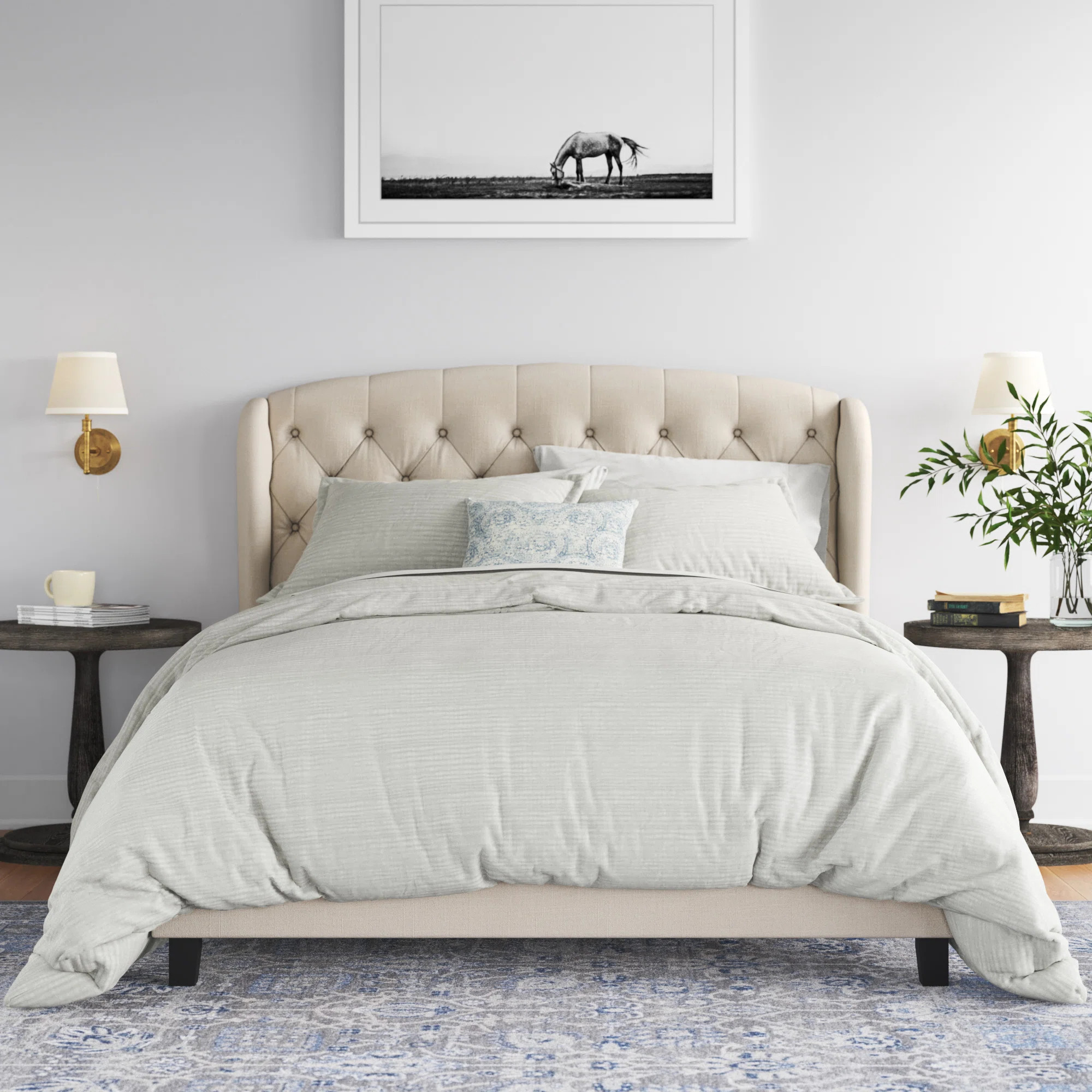 Autrey Upholstered Wingback Bed | Wayfair North America