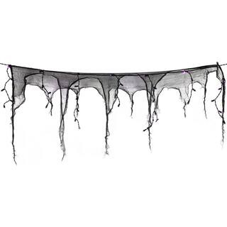6 ft. x 2 ft. Pre-Lit Purple LED Gauze Drape Halloween String Lights | The Home Depot