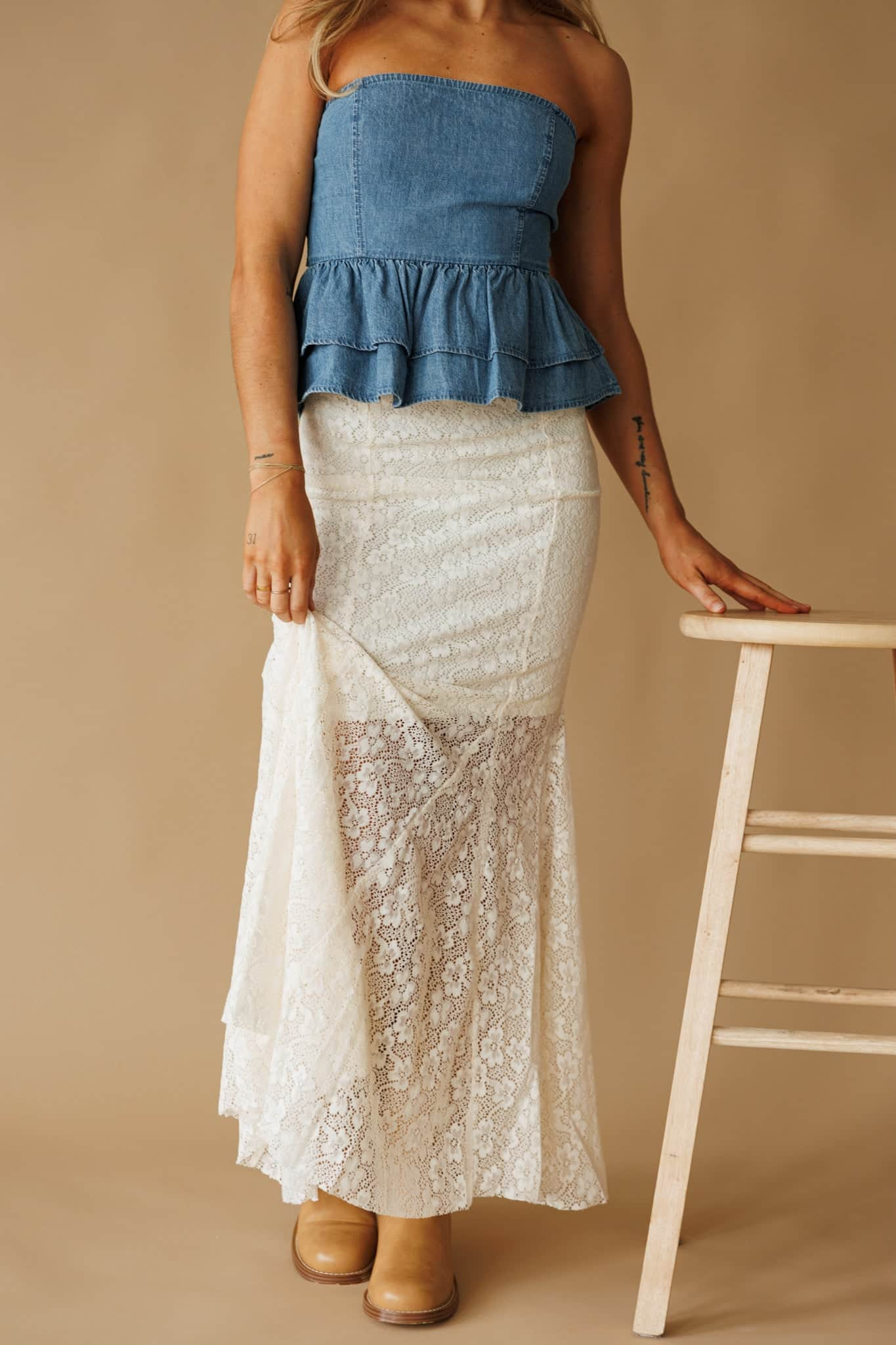 Lace Fitted Mermaid Skirt | Lane 201 Boutique