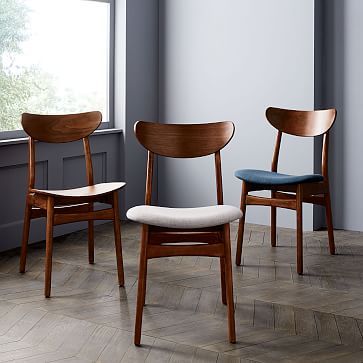 Classic Caf&#233; Upholstered Dining Chair (Set of 2) | West Elm (US)
