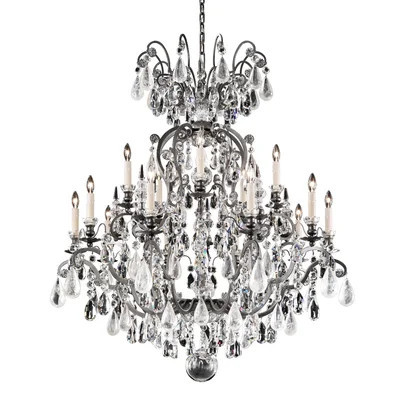 Renaissance 16 - Light Candle Style Tiered Chandelier with Crystal Accents | Wayfair North America