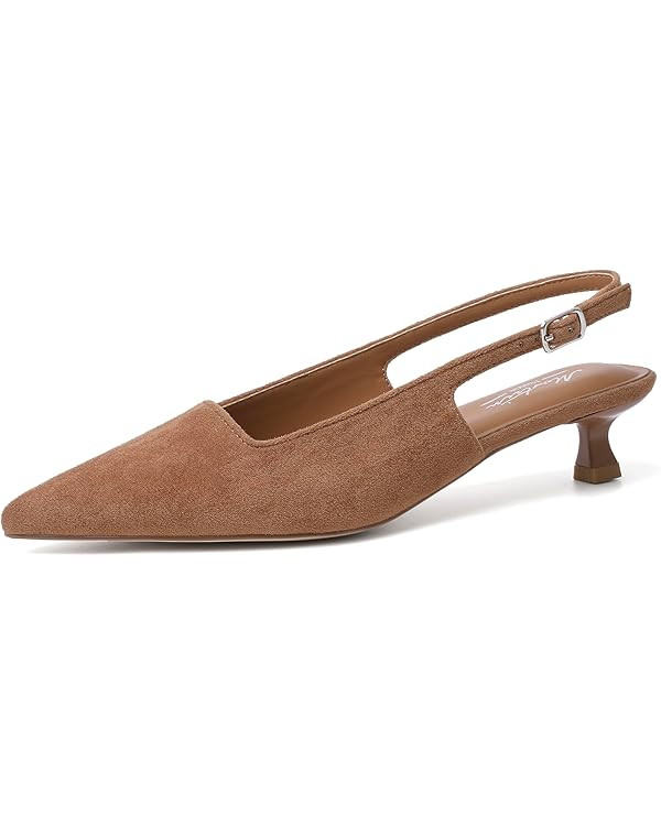 Mostrin Slingback Kitten Heels for Women Pointed Closed Toe Heels Low Pumps Shoes for Party Work ... | Amazon (US)