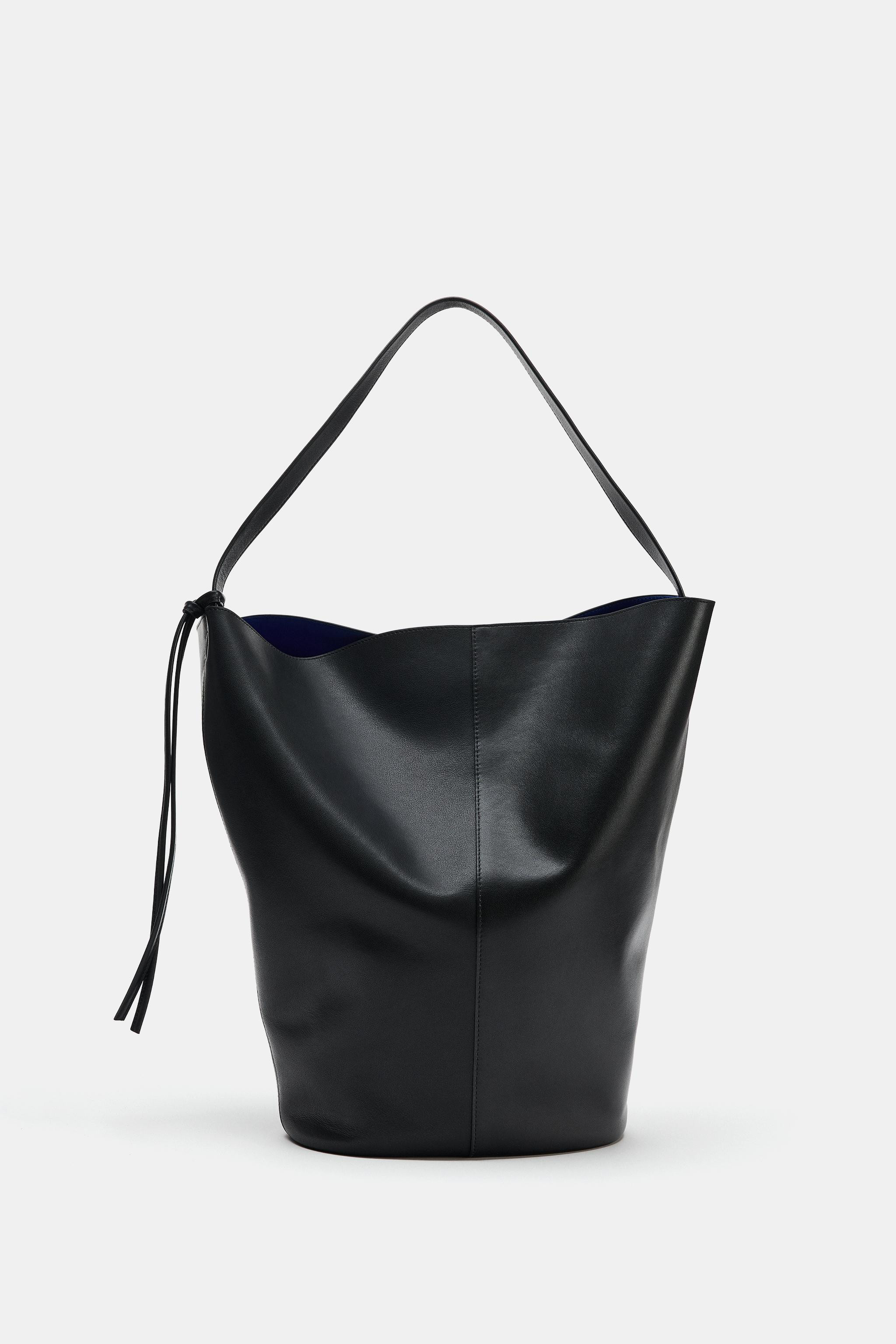 MAXI LEATHER SHOULDER BAG | Zara US