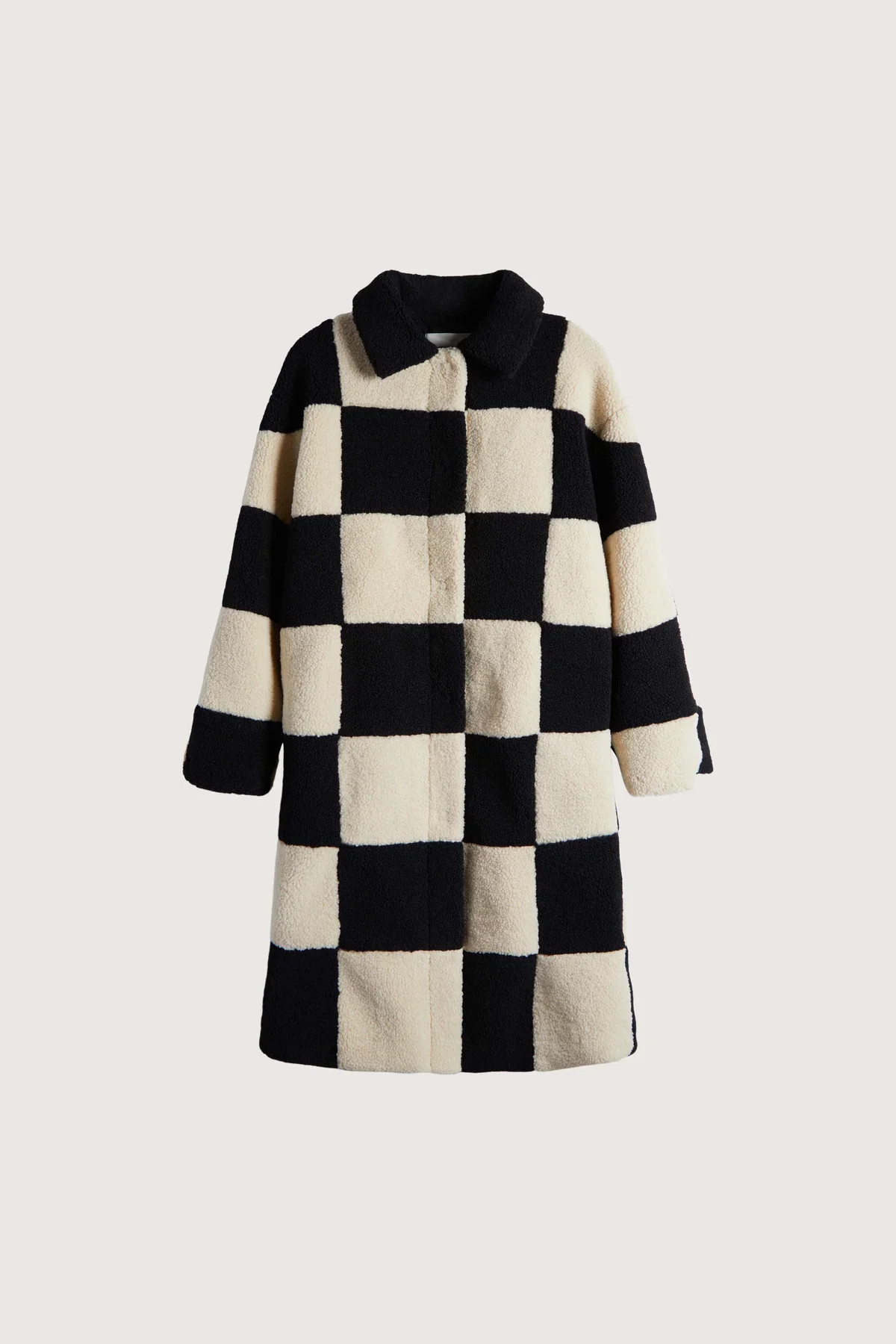CHECKERED SHERPA COAT | OAK + FORT