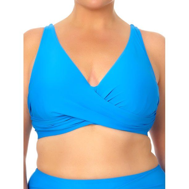 Time and Tru Plus Wrap Swim Top | Walmart (US)