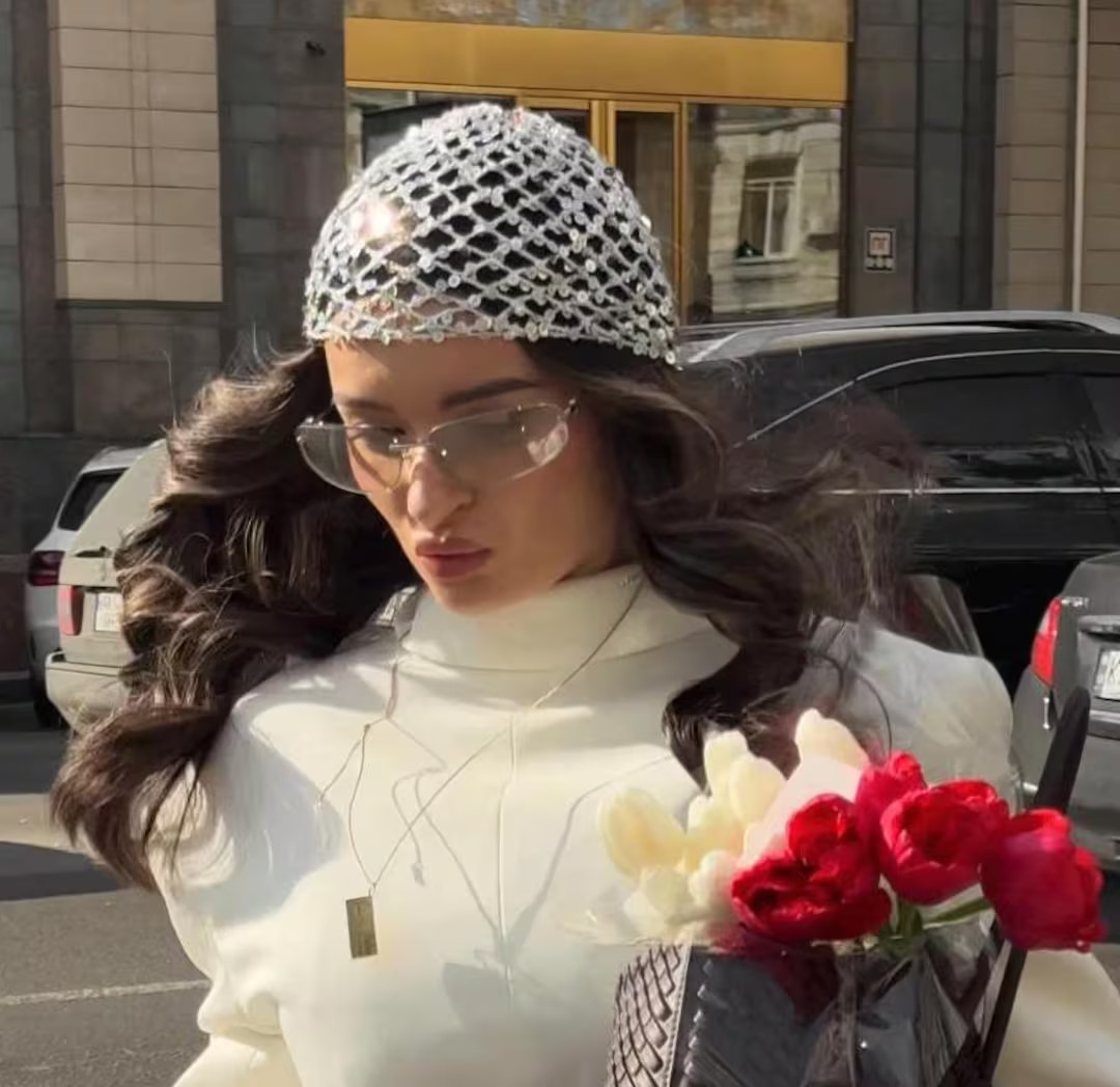 Crochet White Mesh Hat, Mesh Beanie Hat With Sequins, Netted Mesh Beanie, Hand-crocheted Skull Ca... | Etsy (US)