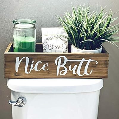 Nice Butt Bathroom Decor Box - Toilet Paper Holder - Rustic Farmhouse Home Decor - Funny Country ... | Amazon (US)