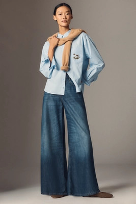 Pilcro High-Rise Wide-Leg Trouser Jeans | Anthropologie (US)