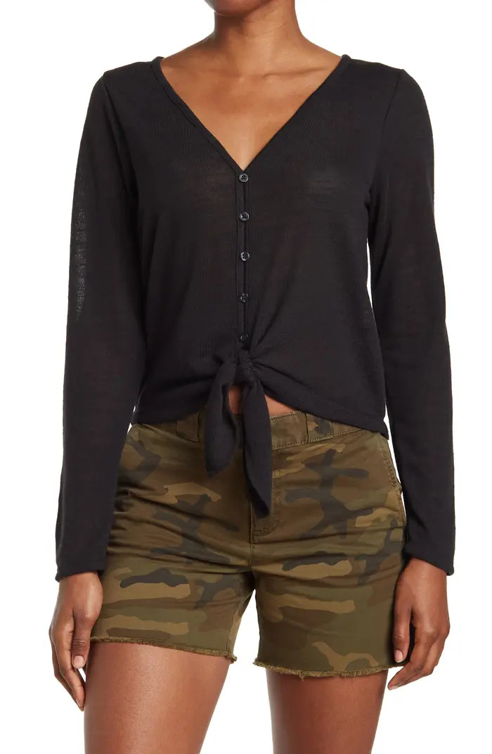 SANCTUARY Aubrey Front Tie Button Down Top | Nordstromrack | Nordstrom Rack