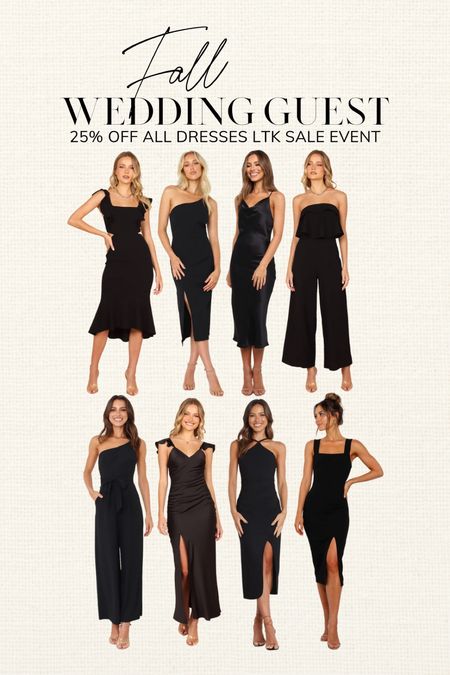 Fall wedding guest dresses 🖤 All black • 25% off at Petal & Pup!

LTK fall sale, black, wedding, guest dress, black tie wedding, wedding guest jumpsuit, wedding guest cocktail dress

#LTKwedding #LTKSeasonal #LTKSale