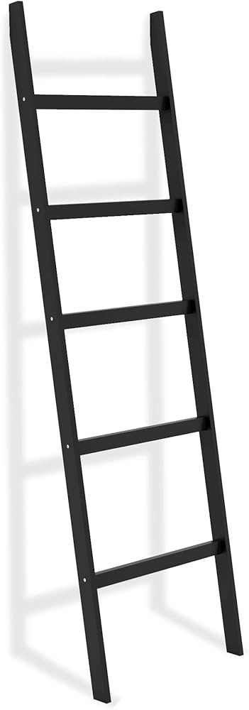 POXAKA Blanket Ladder, 5-Layer Towel Racks, Blanket Holder with Anti-Slip Construction Home Decor... | Amazon (US)