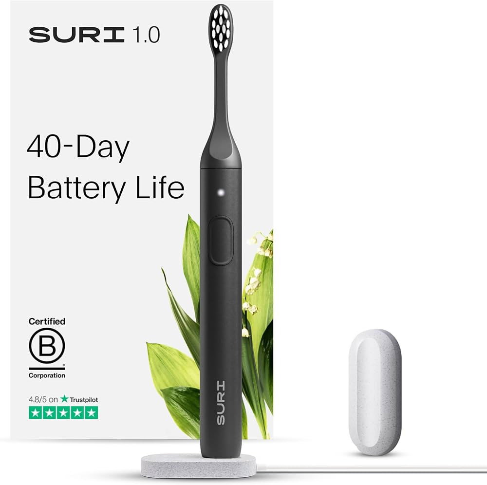 SURI 1.0 Sonic Electric Toothbrush | 1 Month+ Battery | Designed in California | Electric Toothbr... | Amazon (US)