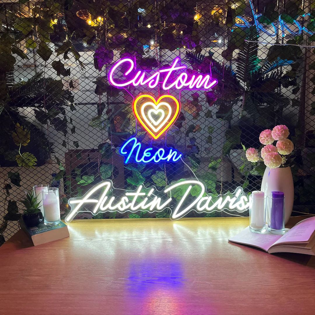 Custom Neon Sign Neon Sign Personalized Gifts Wedding Signs Name Signs Led Neon Lights Neon Signs... | Etsy (US)