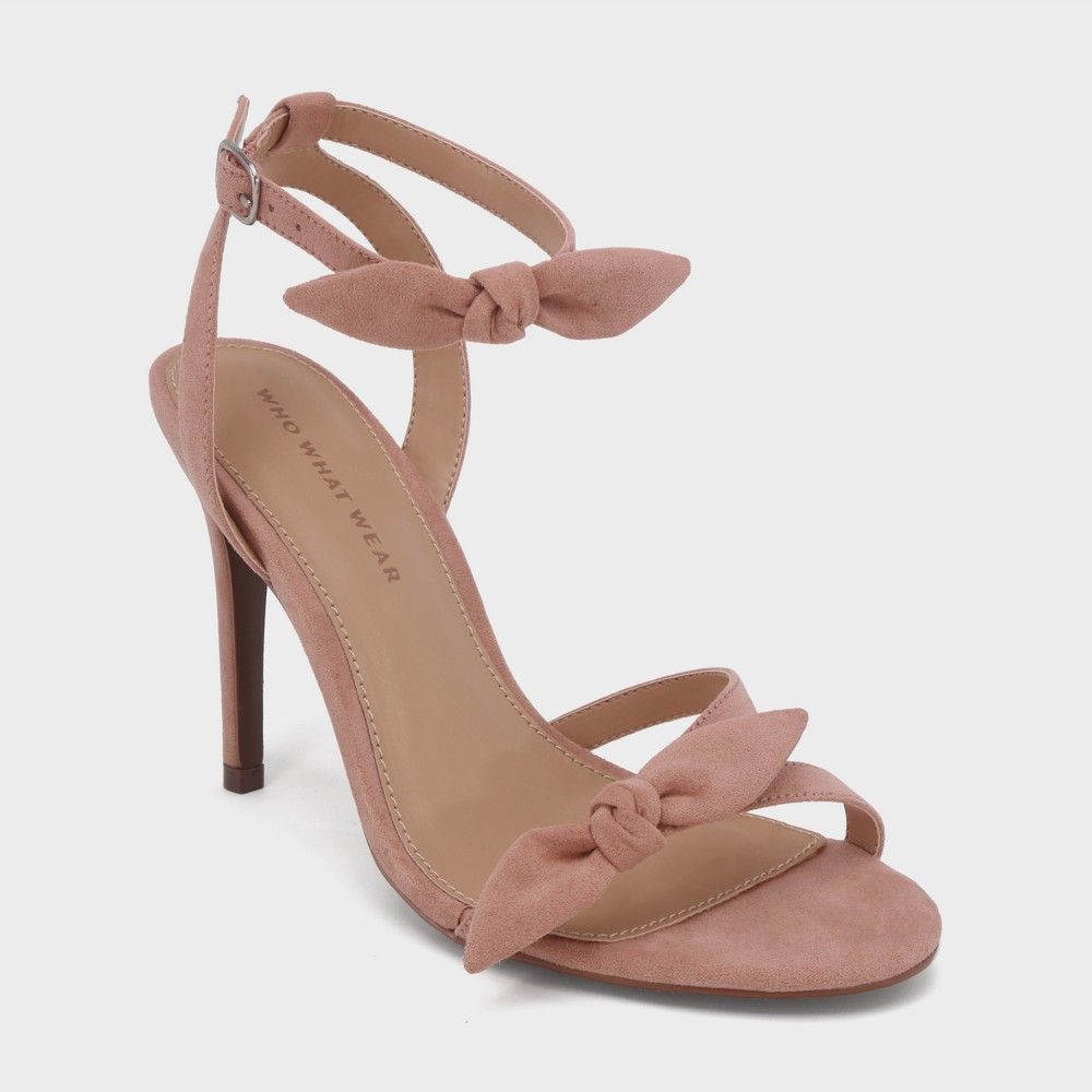 Women's Eden Heeled Ankle Strap Sandals - Who What Wear Pink 10 | Target