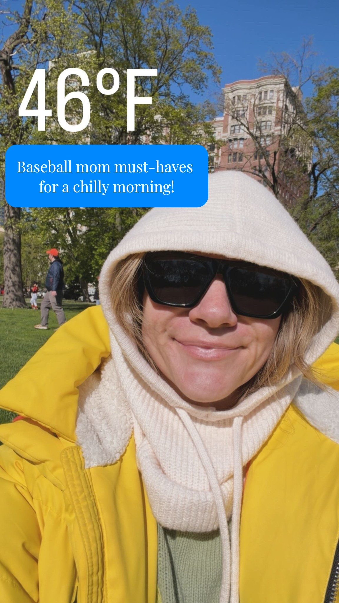 Had to break the winter coat back out for this lakeside baseball game - brrrr!

#LTKmomlife