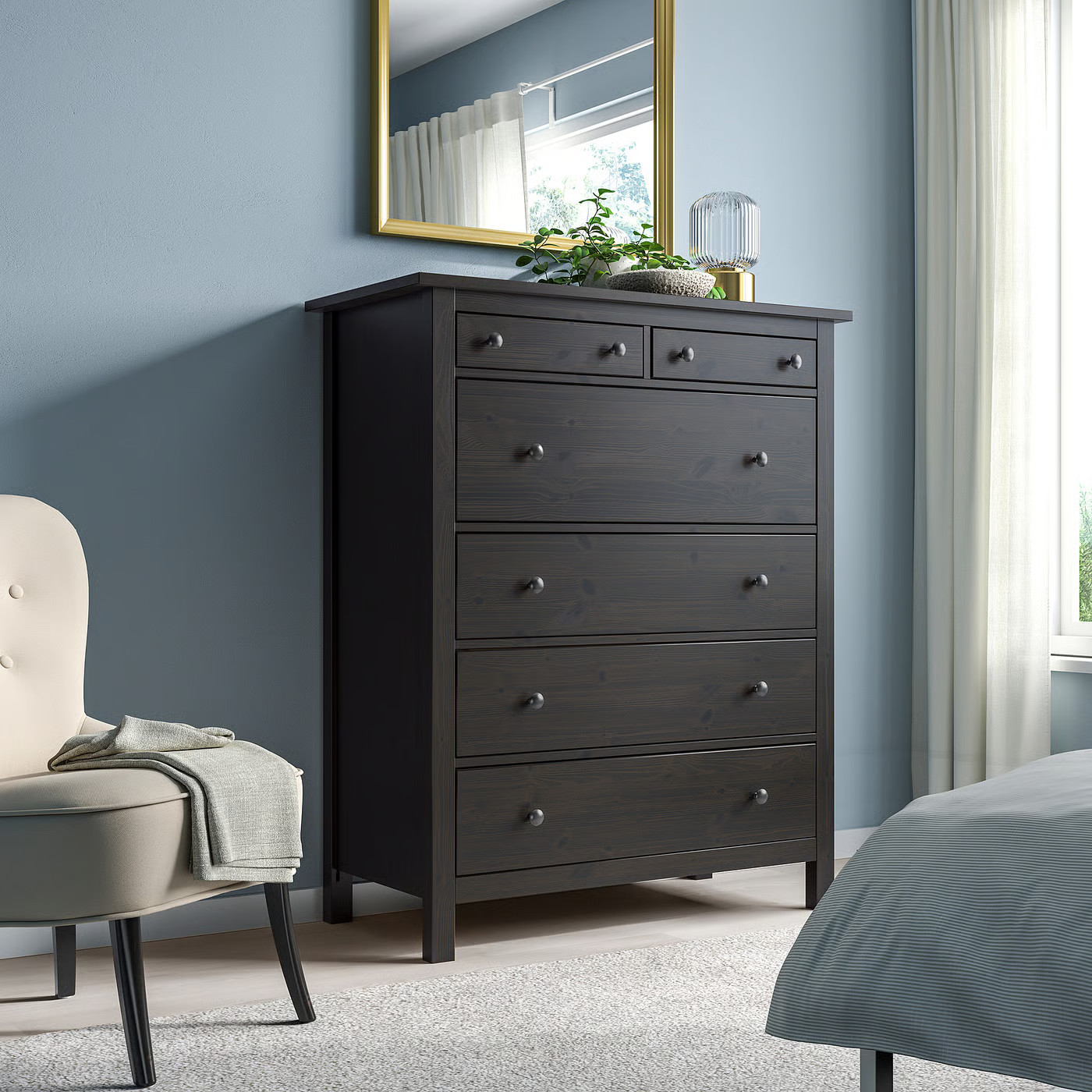 IKEA HEMNES 6-drawer dresser, black-brown, 42 1/2x51 5/8 | IKEA US