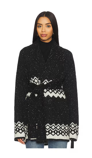 Adley Fairisle Cardigan in Black & White | Revolve Clothing (Global)