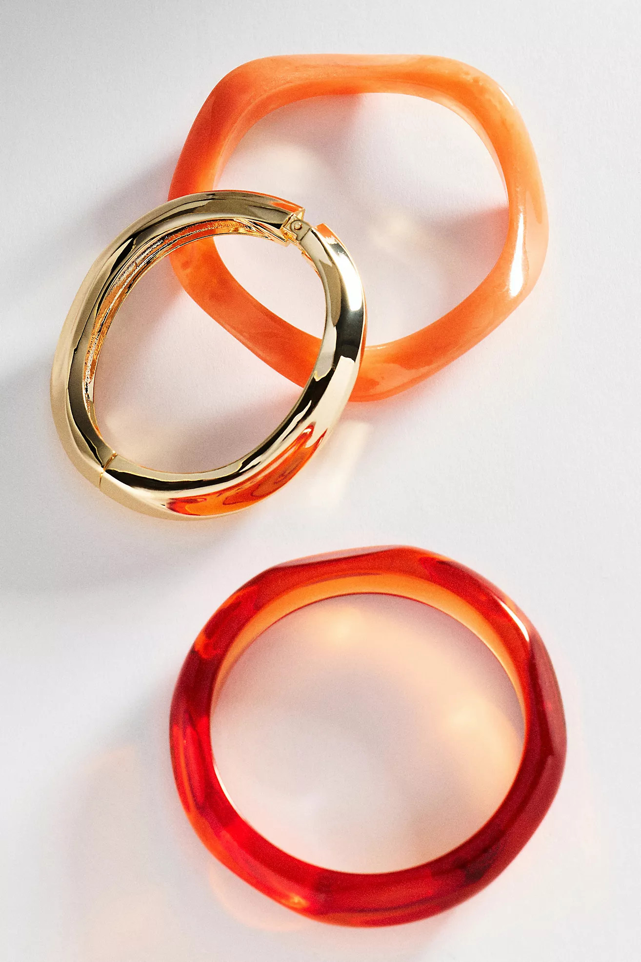Wavy Bangle Bracelets, Set of 3 | Anthropologie (US)