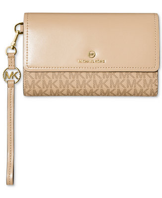 Michael Kors Signature Jet Set Charm Flap Wristlet & Reviews - Handbags & Accessories - Macy's | Macys (US)