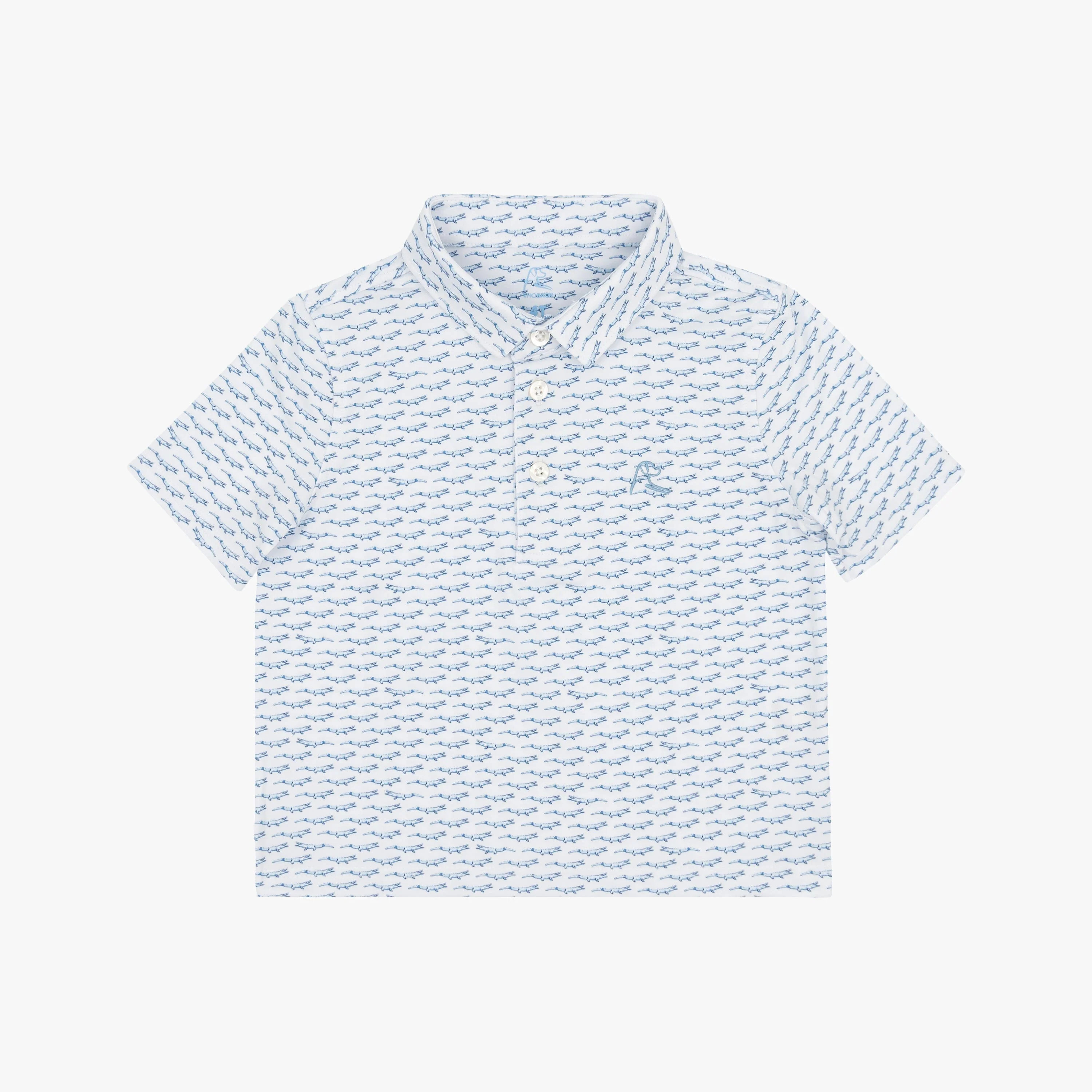 The Lil' Irwin | Performance Polo | The Irwin - White/Pure Blue The Irwin | White / 5T | RHOBACK