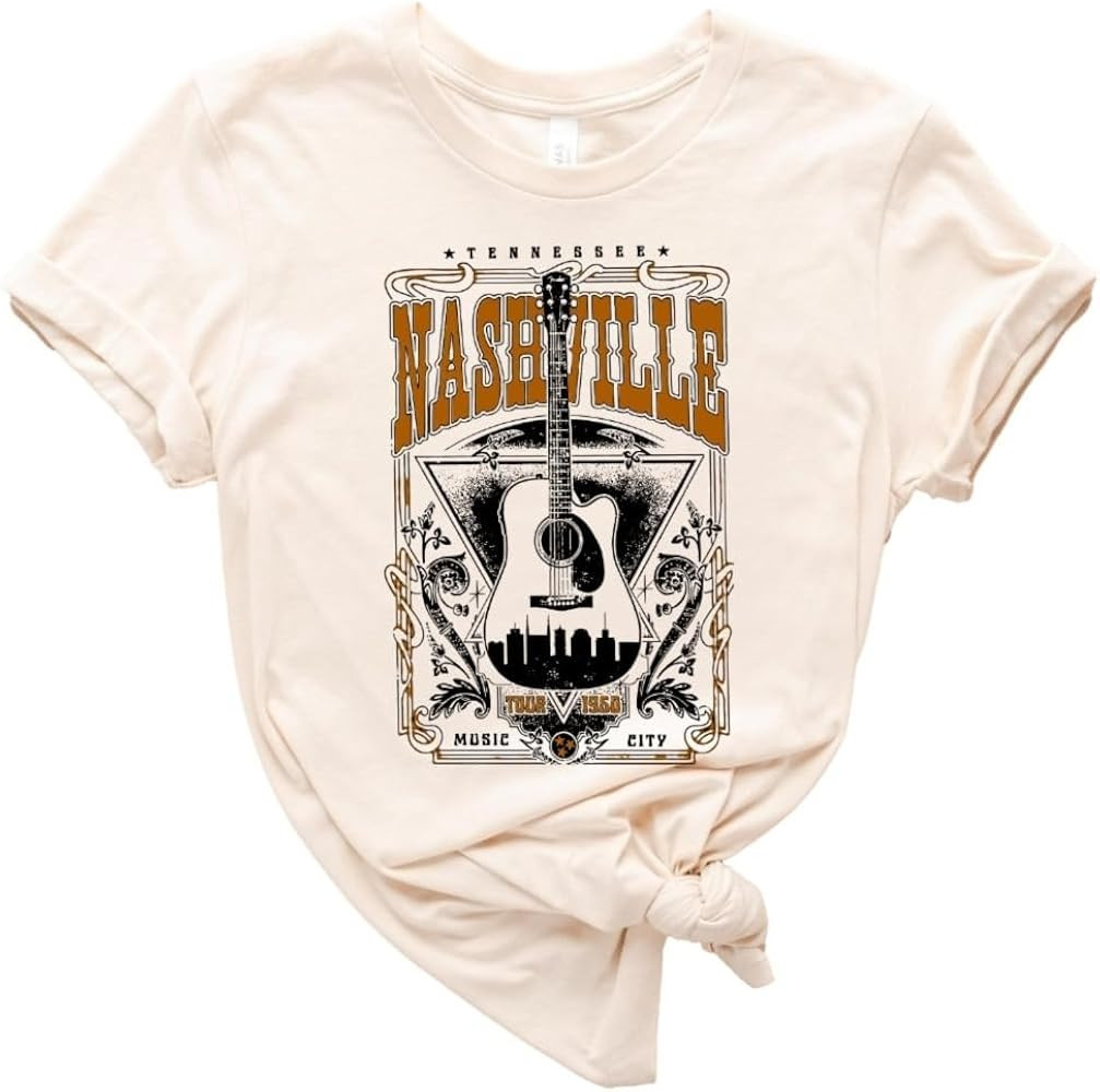 POPPY & PINE Cute Graphic Tees for Women - Casual Shirts for Women, Colorful Vintage Tee Shirt, T... | Amazon (US)