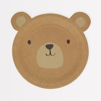 Meri Meri Woodland Bear Plates (Pack of 8) | Target