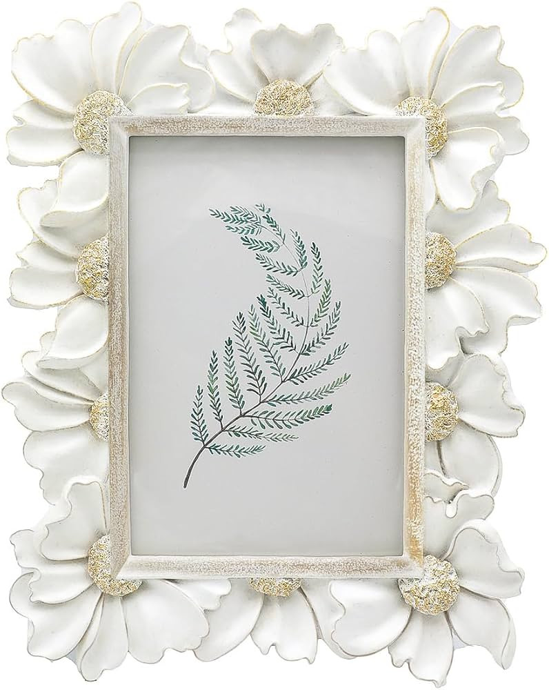 YULINK 4x6 Vintage Picture Frame, Antique White Ornate Photo Frame, for Tabletop and Wall Display... | Amazon (US)