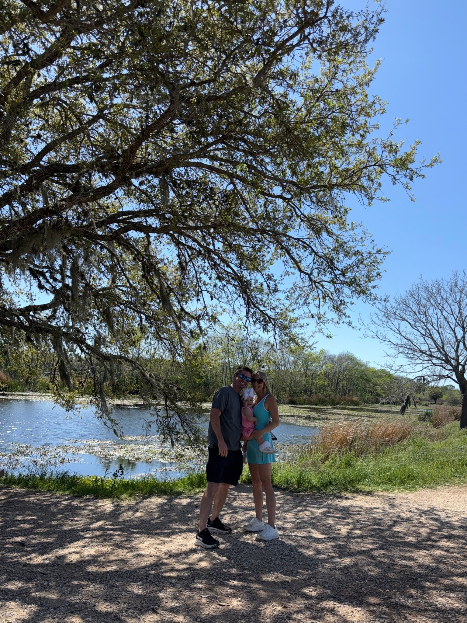 🤠 Walking trails in Texas 
✔️ Kev and I LOVE our Hokas, we wear them every day for our walks in and out of town. We have popped them in the wash multiple times like after the hike and they hold up well and look like new after the wash, even my white ones 🙌
✔️ Love the sizing of this athletic dress, tts for petites 
✔️ Kev lives in these athletic shorts, comfy and look sharp 
✔️ Capri’s cutest little tennis dress is from Cecil & Lou, added monogram 

#LTKdayinmylife #LTKMens #LTKfitnessgoals