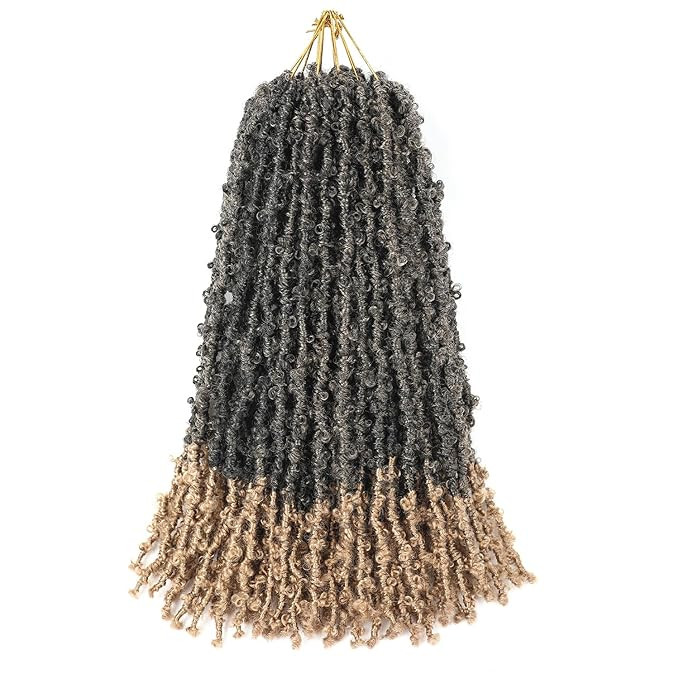 GUOHUI Butterfly Locs Crochet Hair 18 Inch Ombre Honey Blonde 6 Packs All Handmade Pre Looped Sof... | Amazon (US)