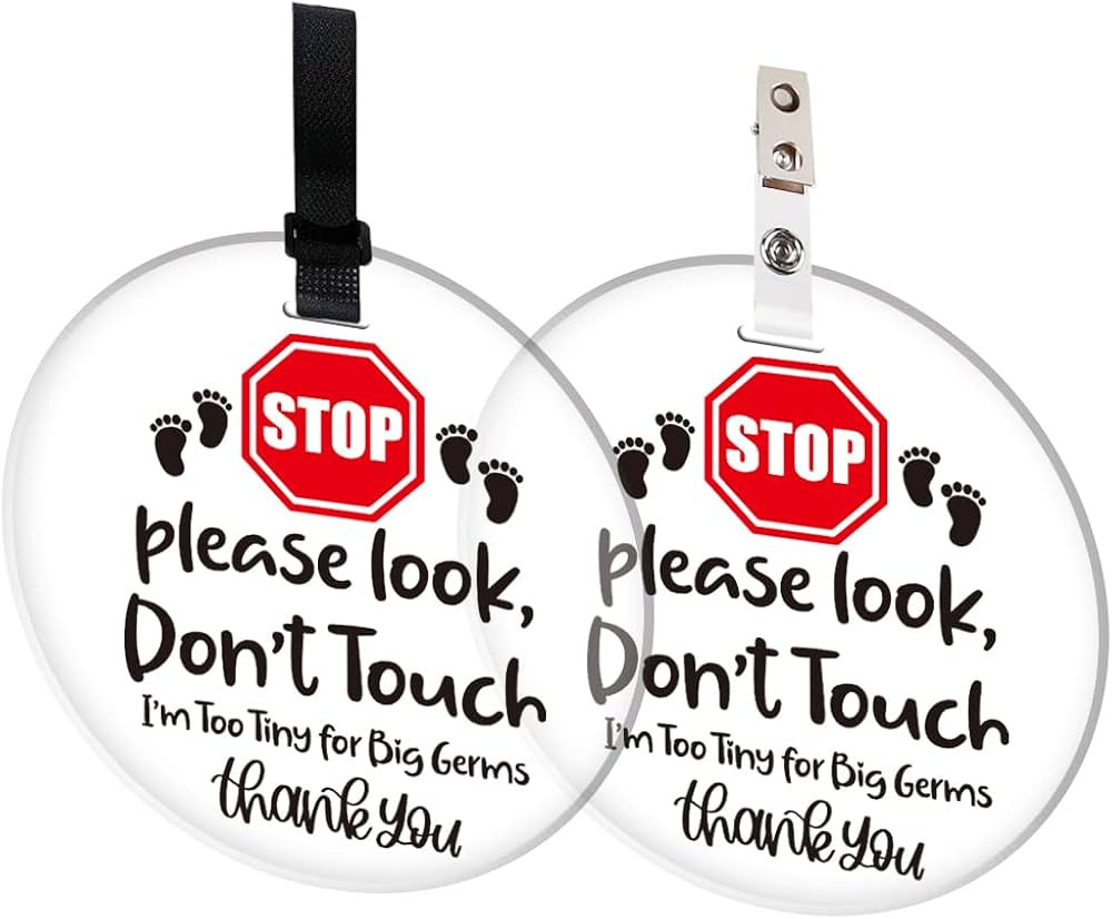 Funny Do Not Touch Baby Signs, Cute Baby Car Seat Sign for Newborn Baby, Baby Girl, Baby Boy, Pre... | Amazon (US)