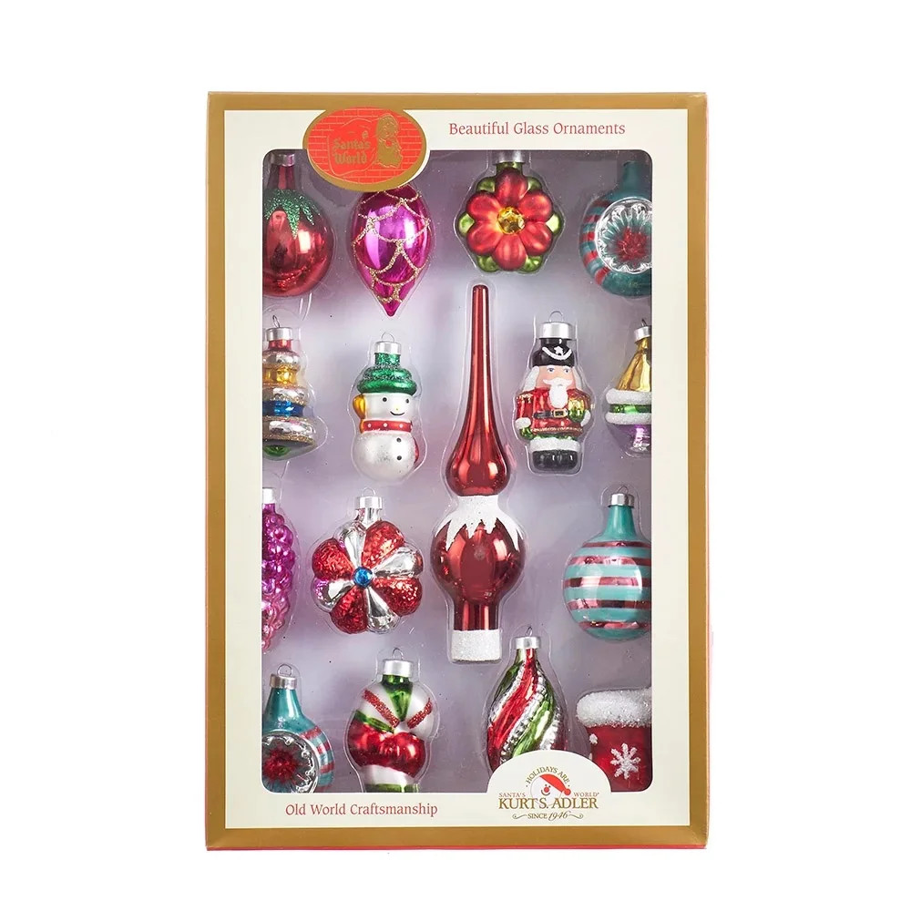 Kurt Adler Early Years Multi-color Glass Christmas Miniature Ornaments, 12 Count | Walmart (US)