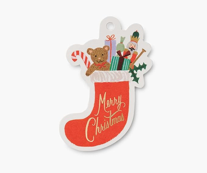 RIFLE PAPER CO. Nutcracker Themed Stocking Gift Tags | Metallic Gold Foil Stamped - Pack of 8 | M... | Amazon (US)