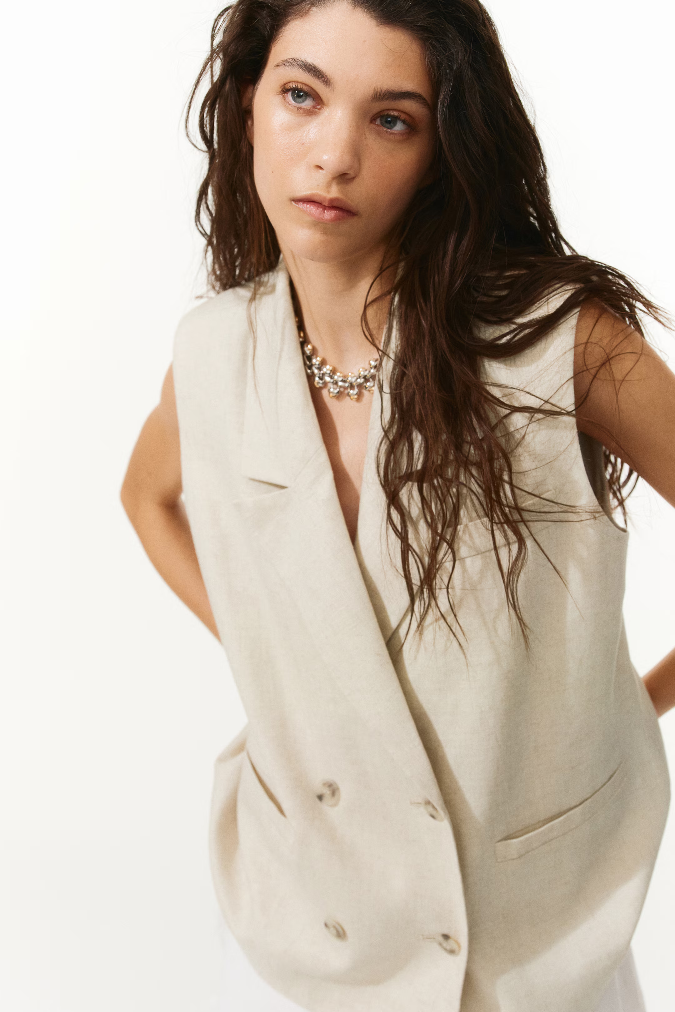 Linen-Blend Vest | H&M (US + CA)