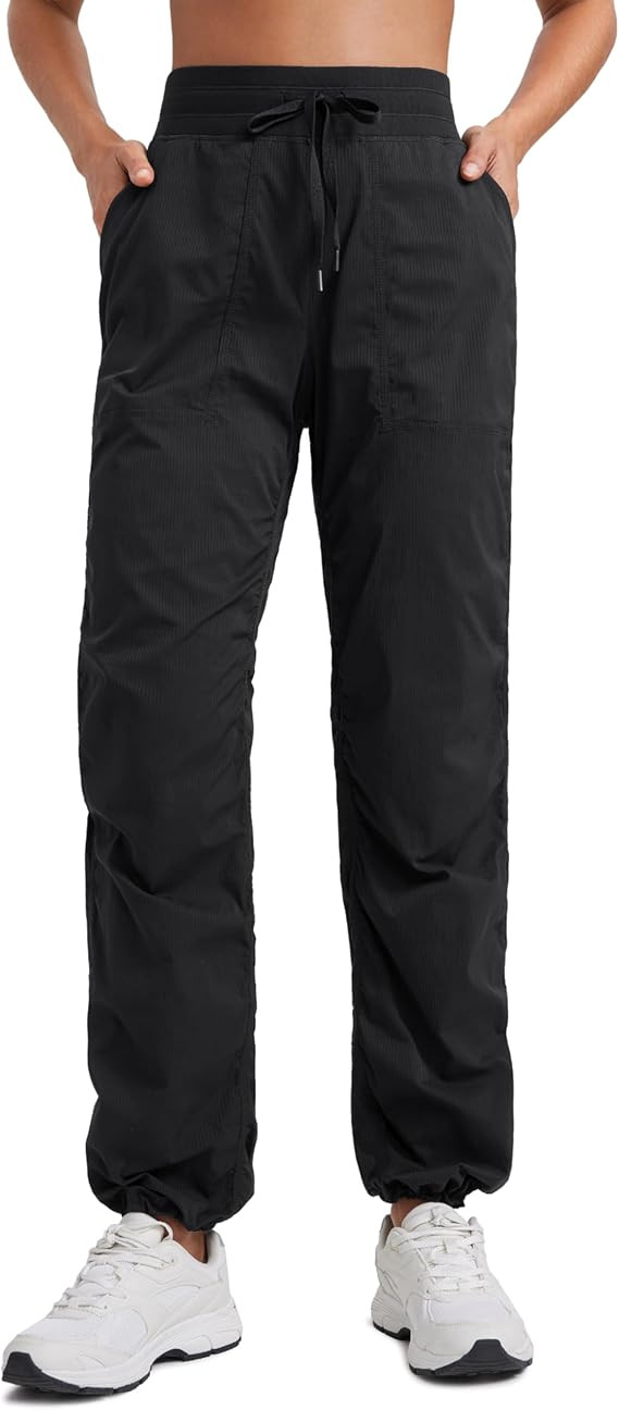 CRZ YOGA Lightweight Straight Leg Workout Pants for Women 28"/30"/32" - Ruched Casual Work Athlet... | Amazon (US)